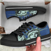 Statue Of Liberty American Print Black Low Top Shoes-grizzshop