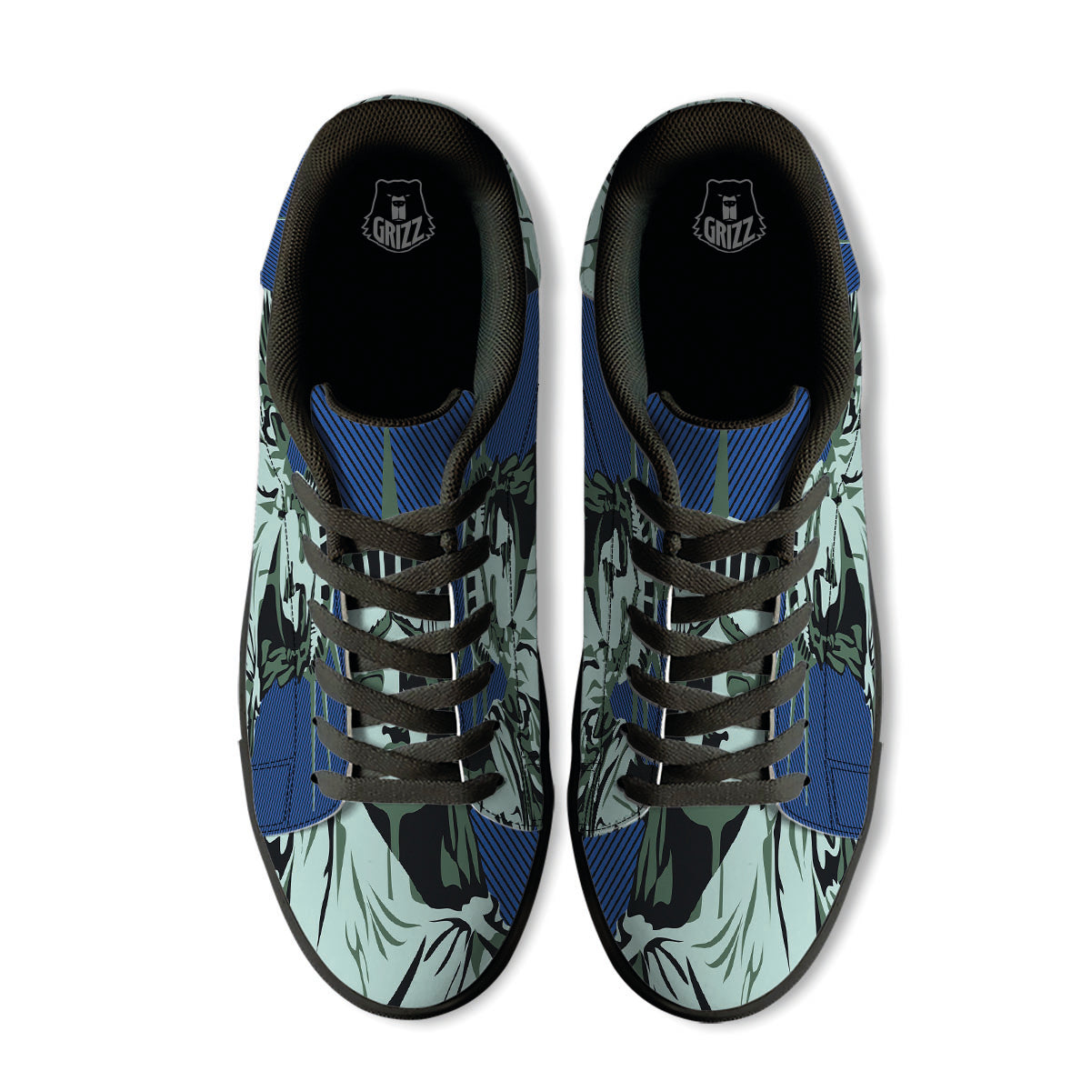 Statue Of Liberty American Print Black Low Top Sneakers-grizzshop