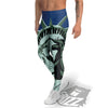 Statue Of Liberty American Print Men's Leggings-grizzshop