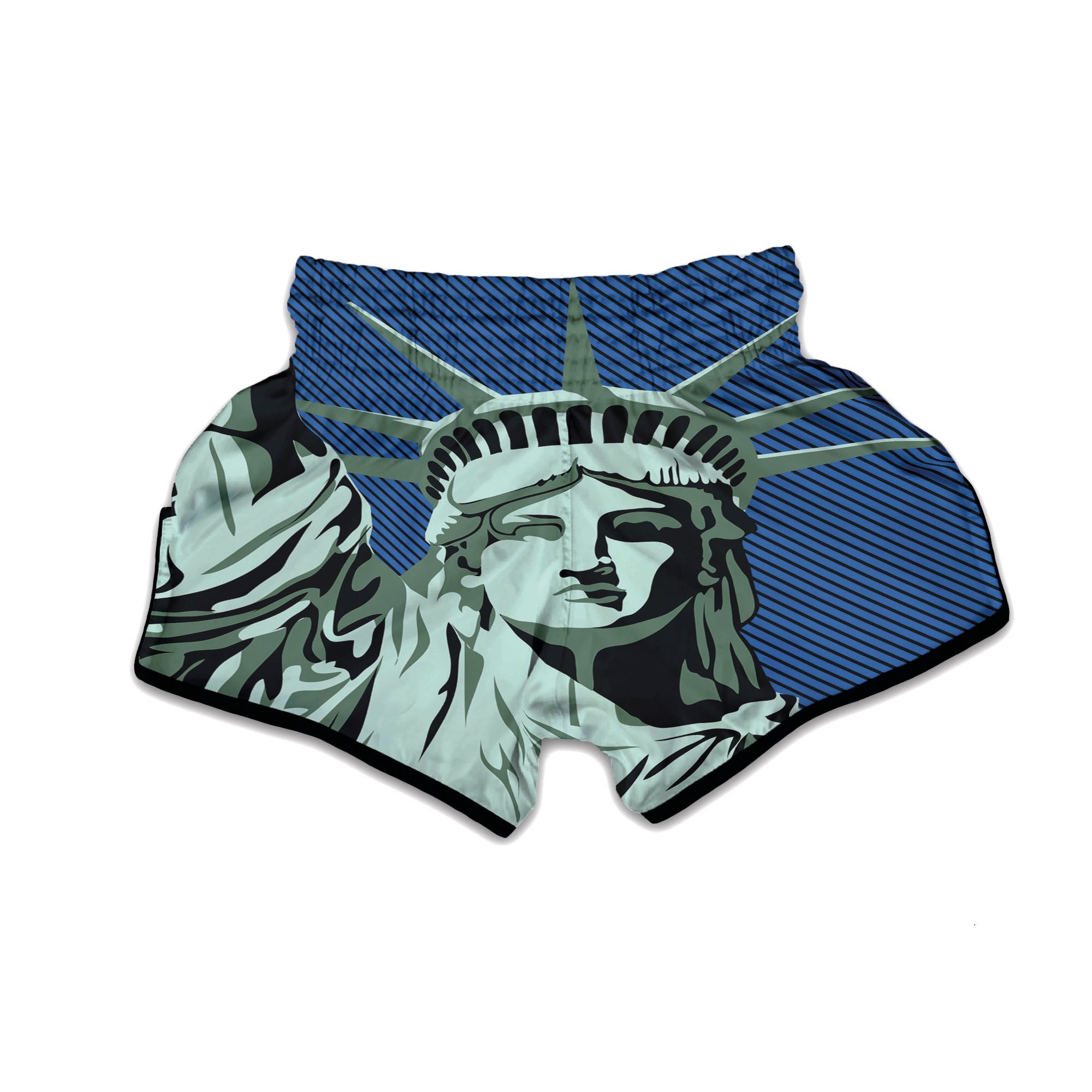 Statue Of Liberty American Print Muay Thai Boxing Shorts-grizzshop