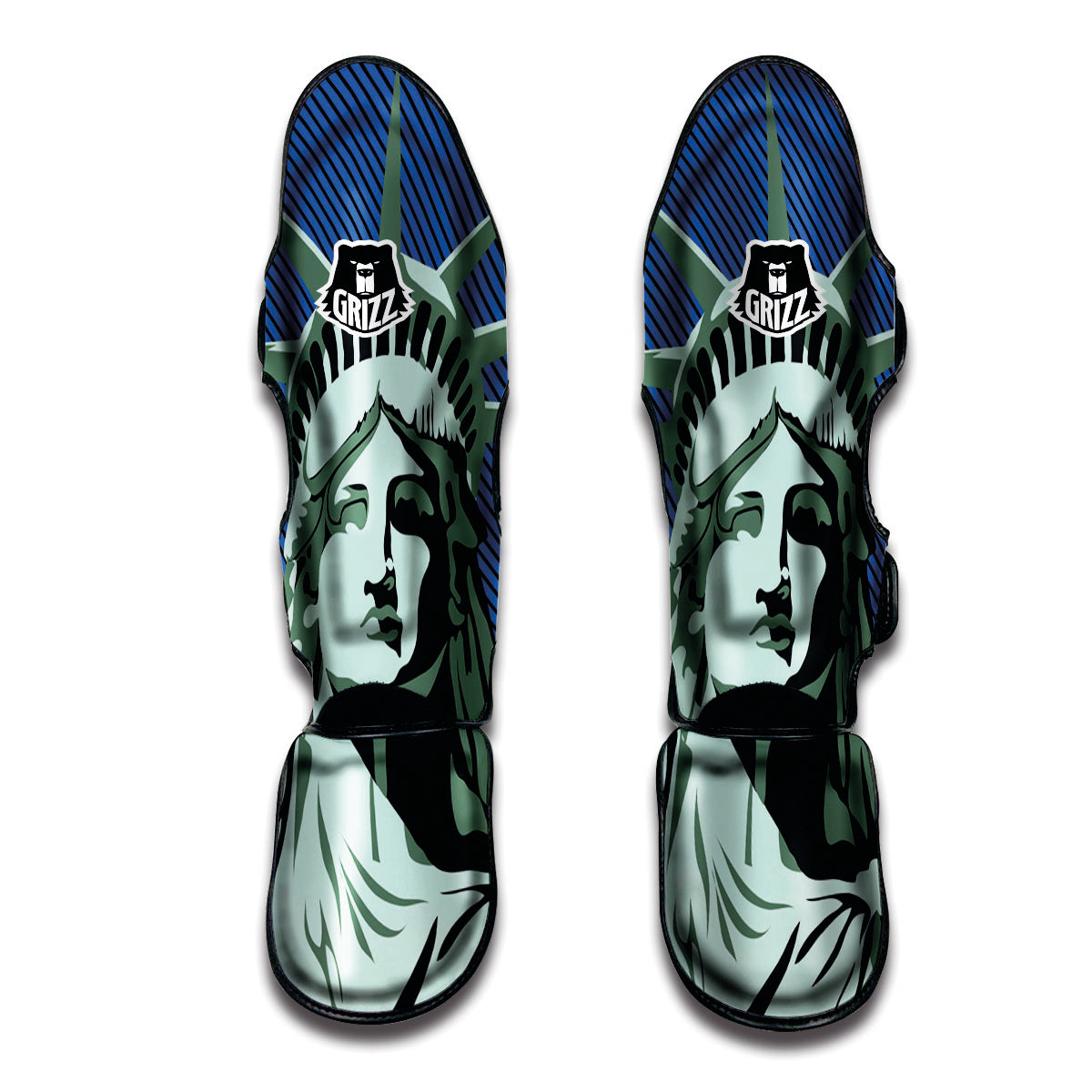 Statue Of Liberty American Print Muay Thai Shin Guards-grizzshop