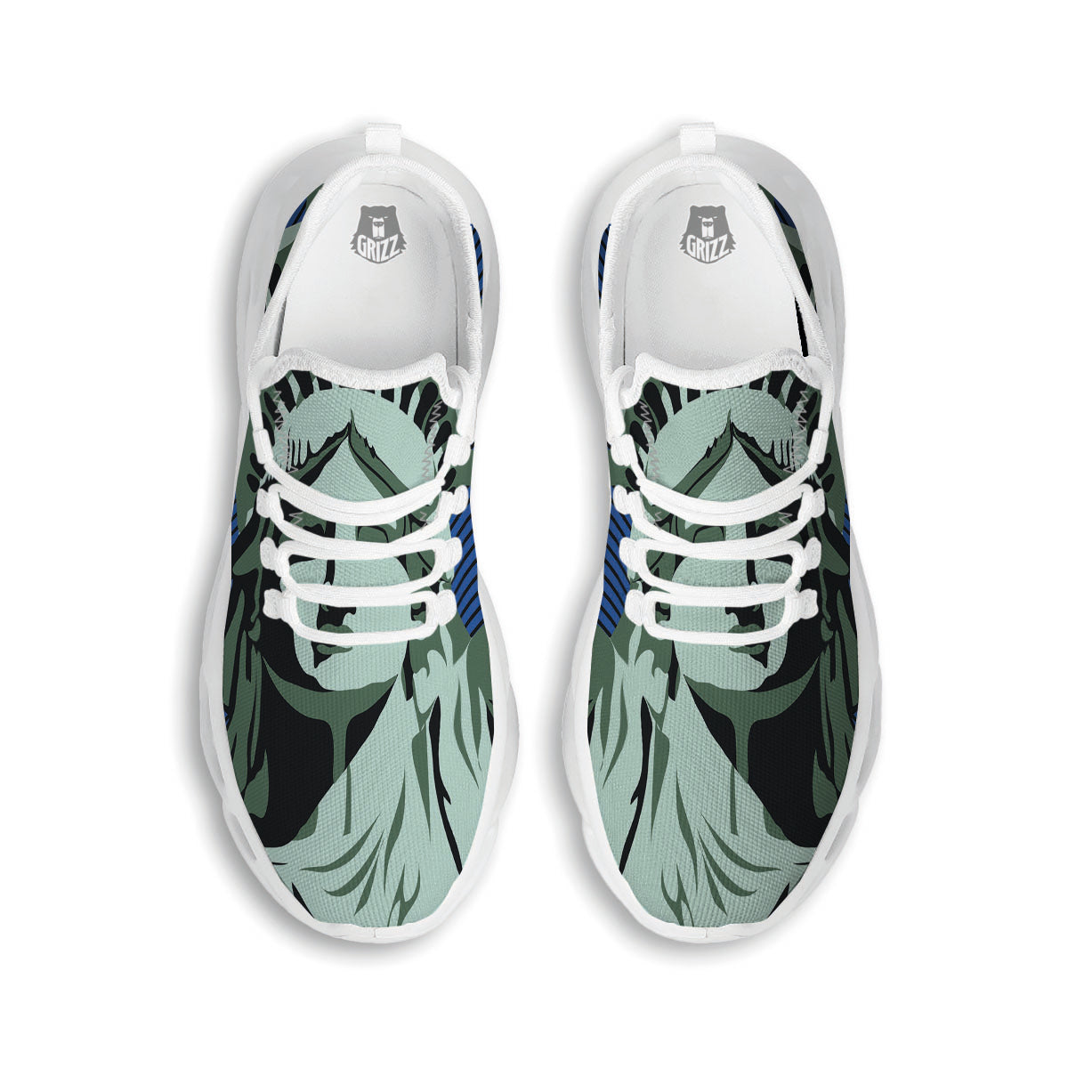 Statue Of Liberty American Print White Running Shoes-grizzshop