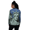 Statue Of Liberty American Print Women's Bomber Jacket-grizzshop