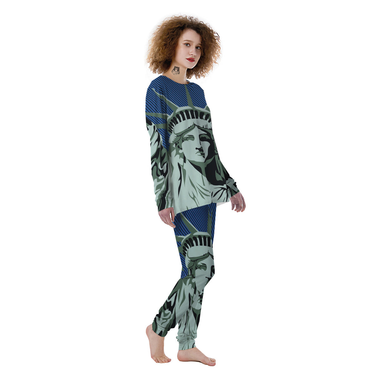 Statue Of Liberty American Print Women's Pajamas-grizzshop