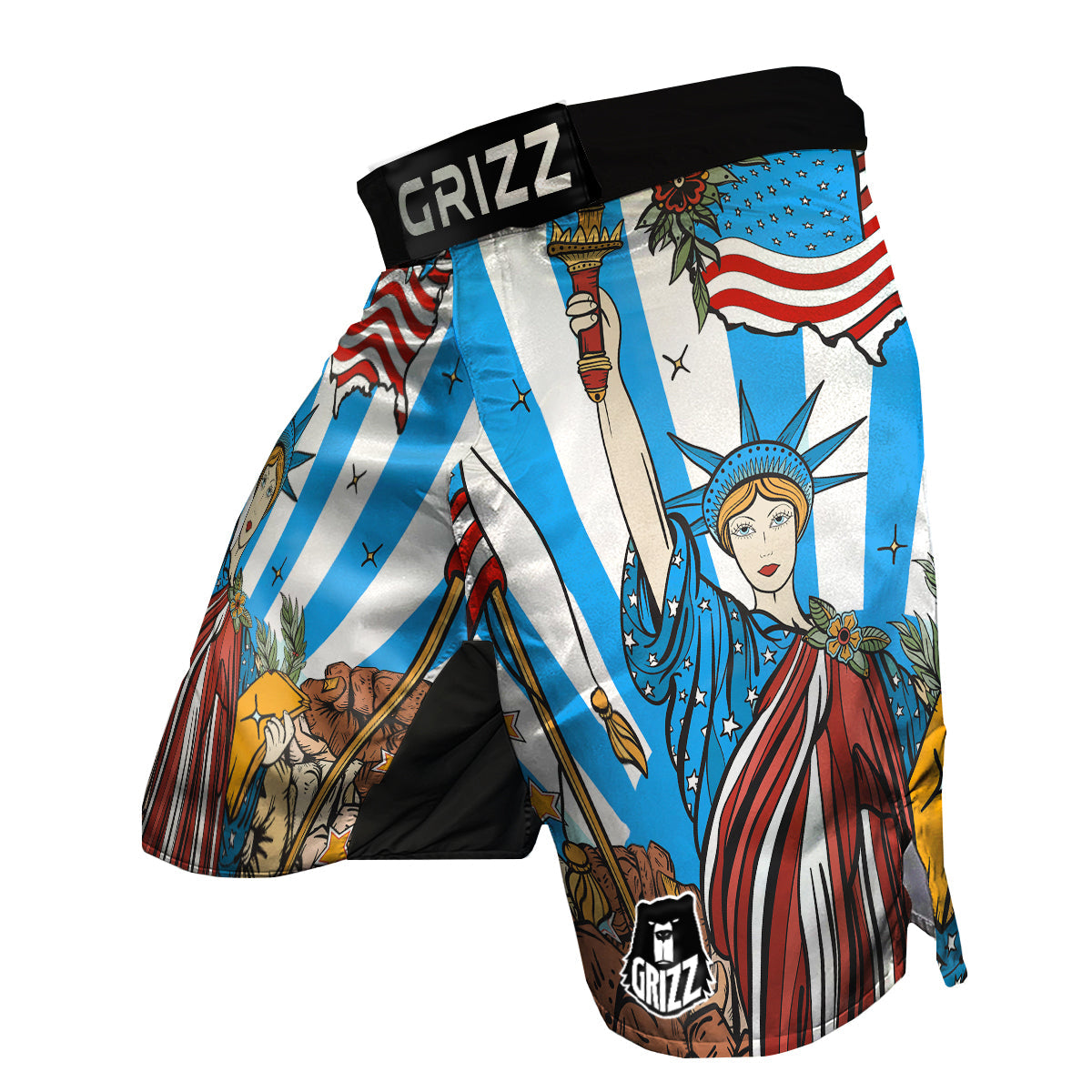 Statue Of Liberty USA Print MMA Shorts-grizzshop