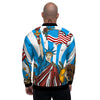 Statue Of Liberty USA Print Men's Bomber Jacket-grizzshop