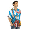 Statue Of Liberty USA Print Men's Hawaiian Shirt-grizzshop