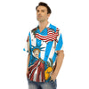 Statue Of Liberty USA Print Men's Hawaiian Shirt-grizzshop