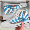 Statue Of Liberty USA Print White High Top Shoes-grizzshop