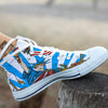 Statue Of Liberty USA Print White High Top Shoes-grizzshop