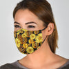 Steampunk Floral Pattern Print Face Mask-grizzshop