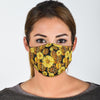 Steampunk Floral Pattern Print Face Mask-grizzshop