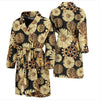 Steampunk Floral Pattern Print Men Long Robe-grizzshop