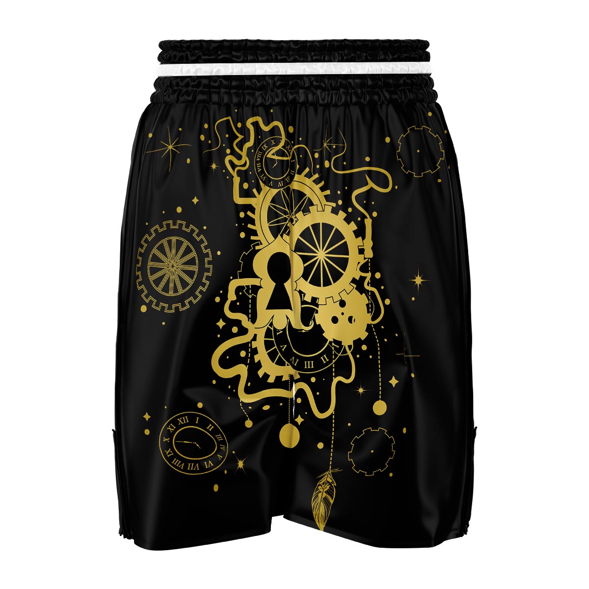 Steampunk Gears Metal Print Boxing Shorts-grizzshop