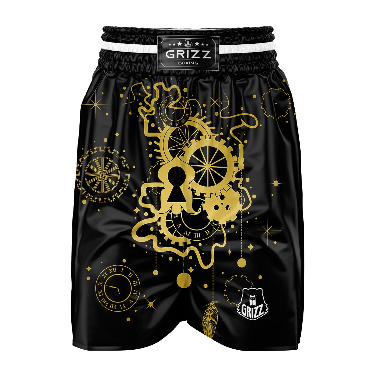 Steampunk Gears Metal Print Boxing Shorts-grizzshop
