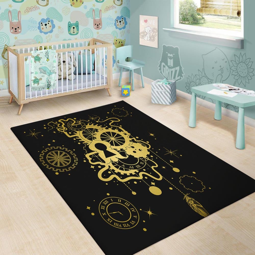 Steampunk Gears Metal Print Floor Mat-grizzshop