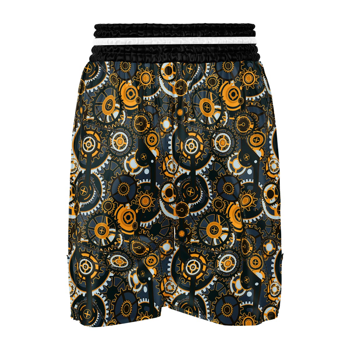 Steampunk Gears Print Pattern Boxing Shorts-grizzshop