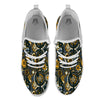 Steampunk Gears Print Pattern White Athletic Shoes-grizzshop