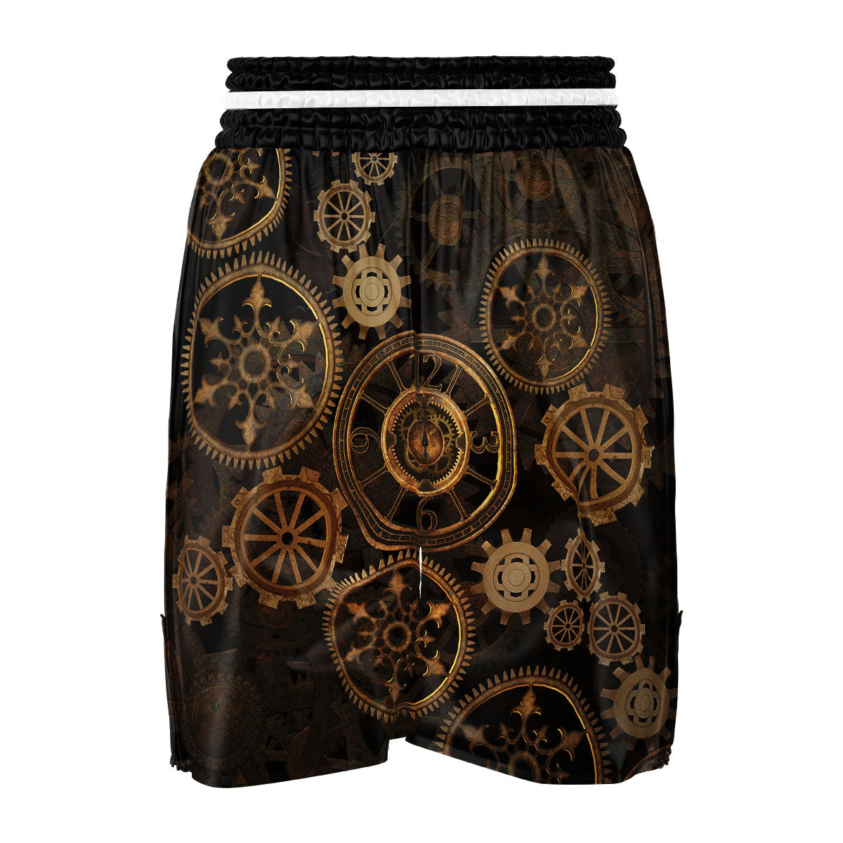 Steampunk Gears Vintage Print Boxing Shorts-grizzshop