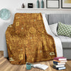 Steampunk Pattern Print Blanket-grizzshop