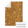 Steampunk Pattern Print Blanket-grizzshop