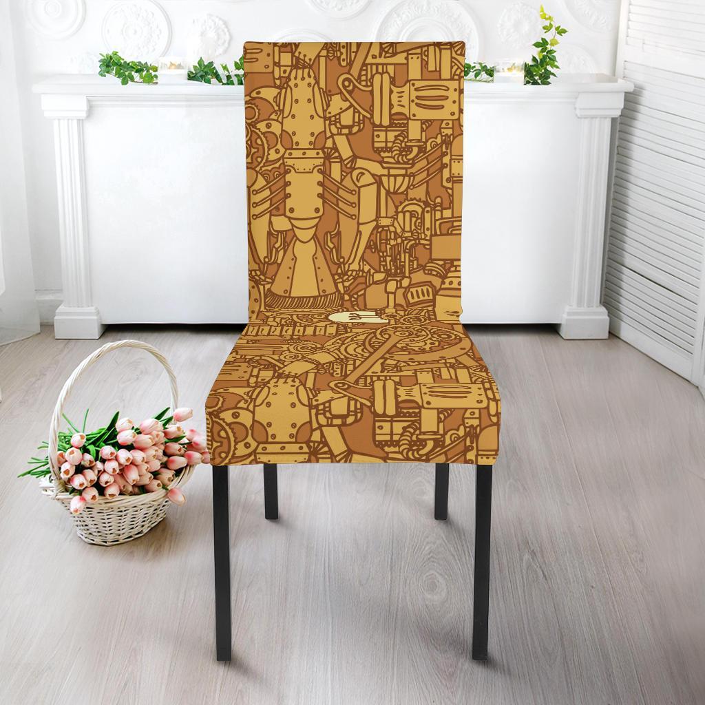 Steampunk Pattern Print Chair Cover-grizzshop