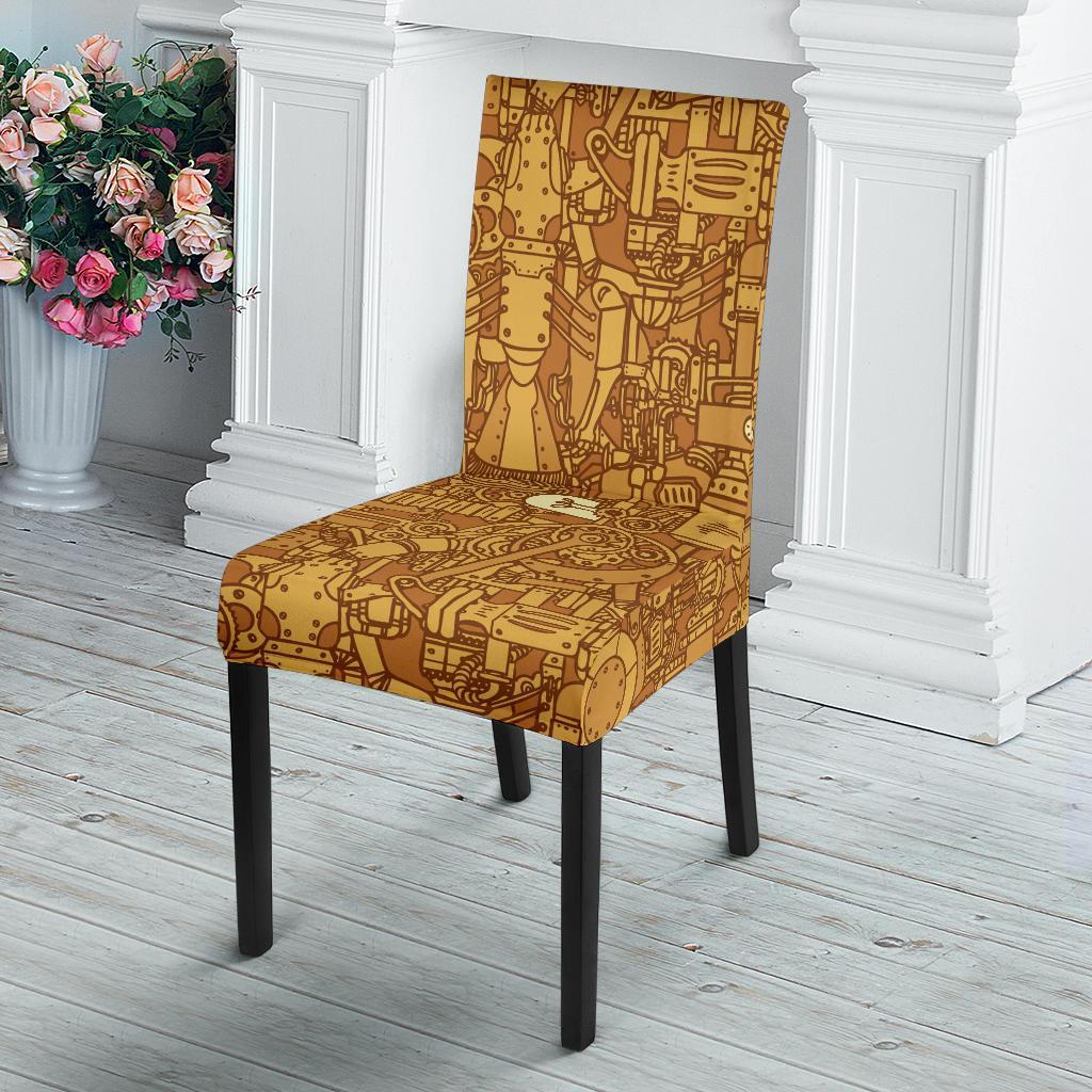 Steampunk Pattern Print Chair Cover-grizzshop