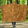 Steampunk Pattern Print Hooded Blanket-grizzshop