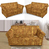 Steampunk Pattern Print Loveseat Cover-grizzshop