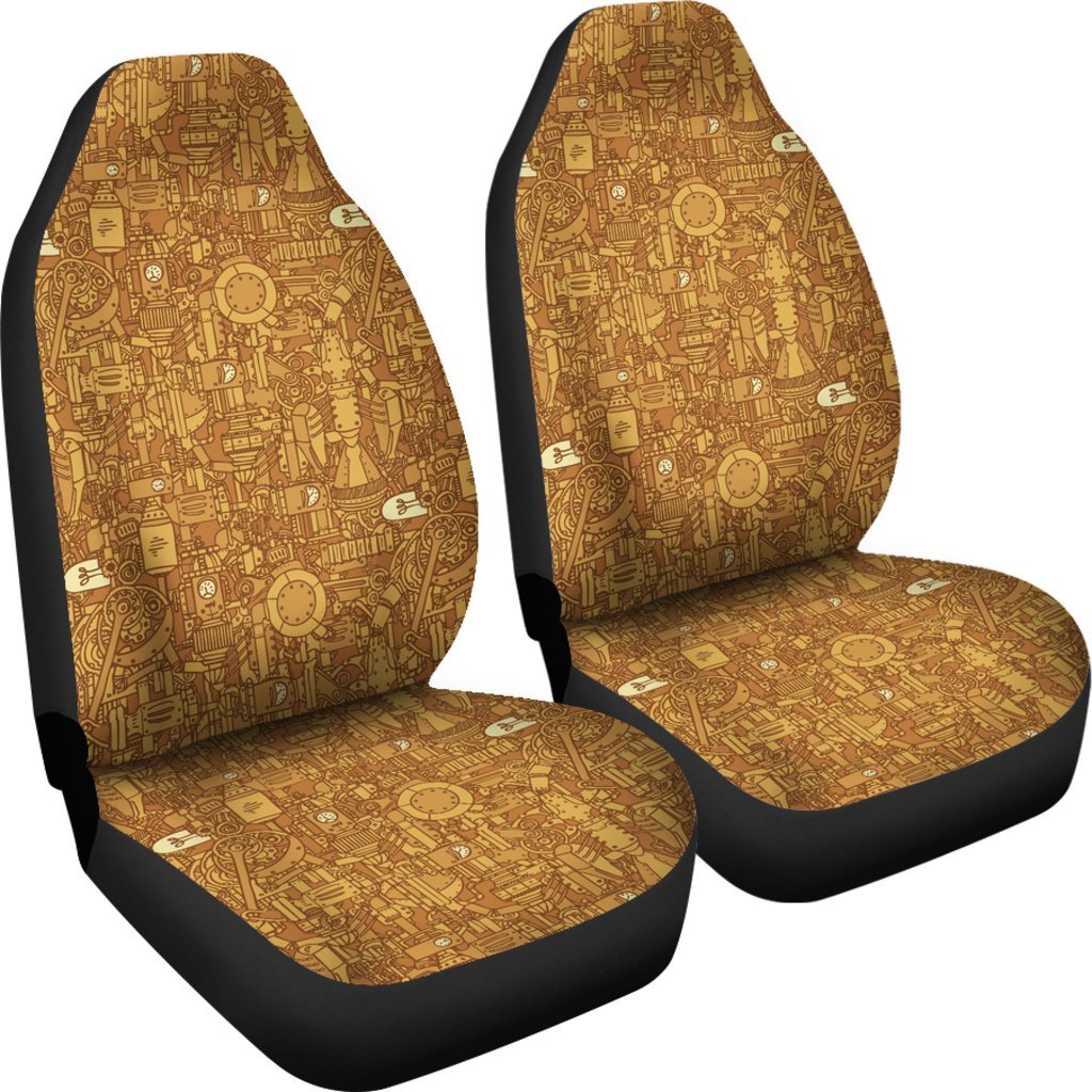 Steampunk Pattern Print Universal Fit Car Seat Cover-grizzshop