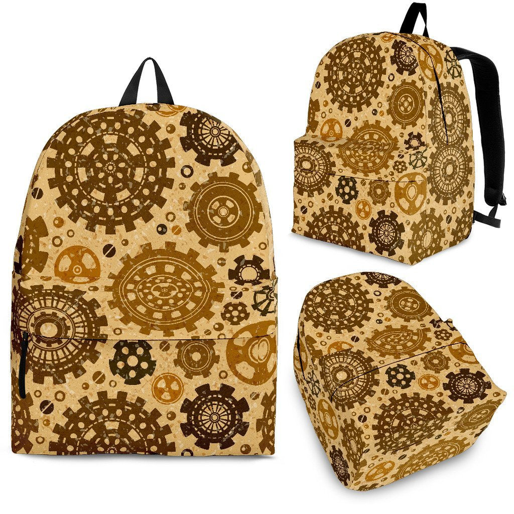 Steampunk Print Pattern Backpack-grizzshop