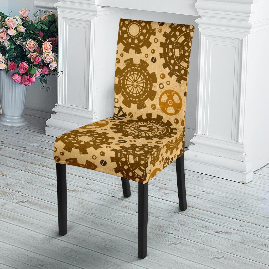 Steampunk Print Pattern Chair Cover-grizzshop