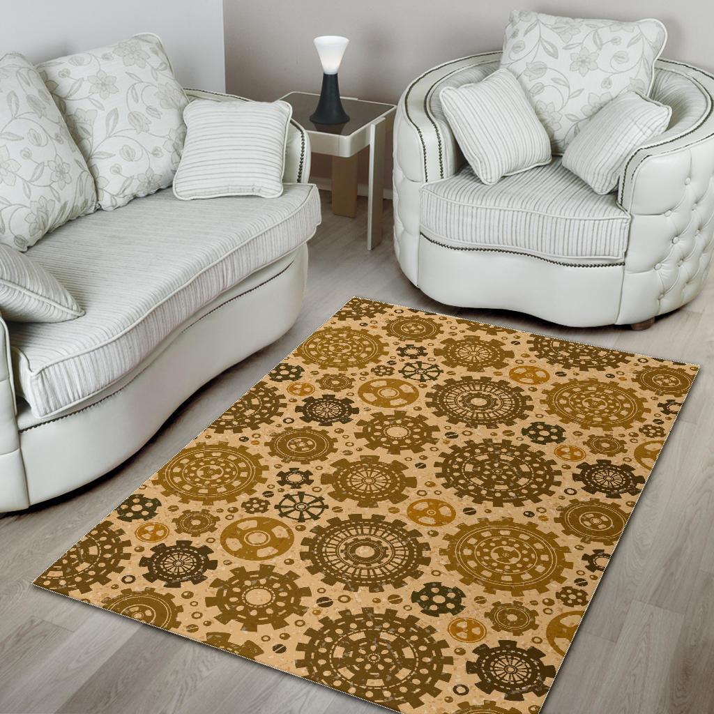 Steampunk Print Pattern Floor Mat-grizzshop