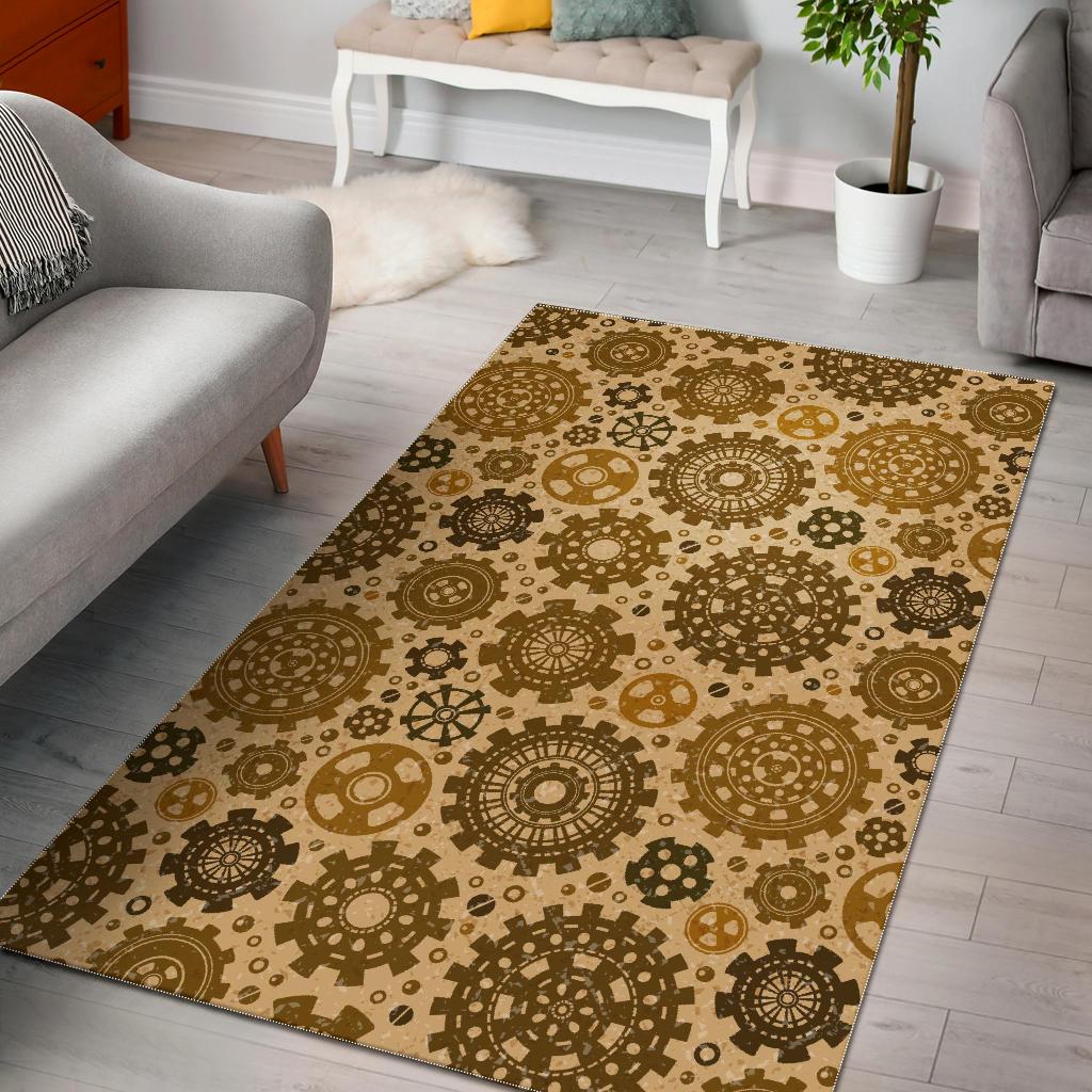 Steampunk Print Pattern Floor Mat-grizzshop