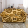 Steampunk Print Pattern Loveseat Cover-grizzshop