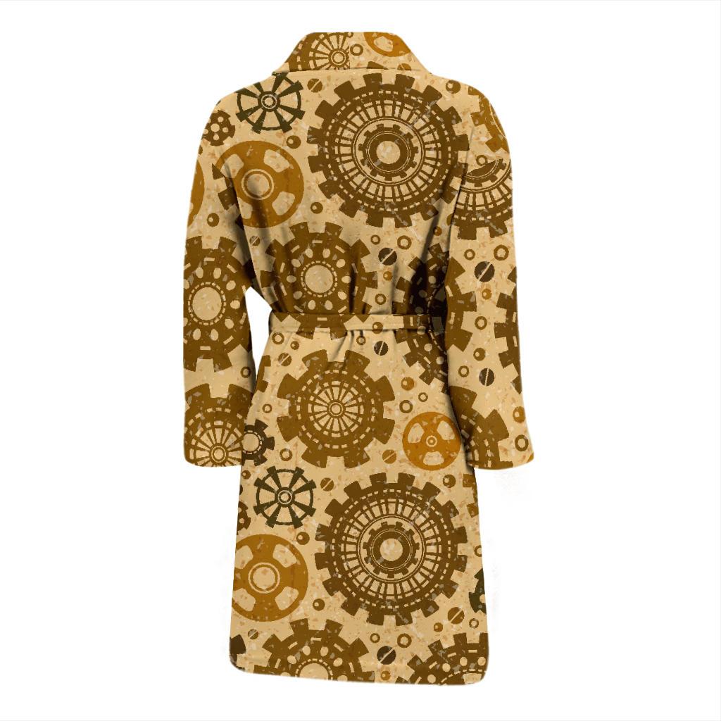 Steampunk Print Pattern Men Long Robe-grizzshop