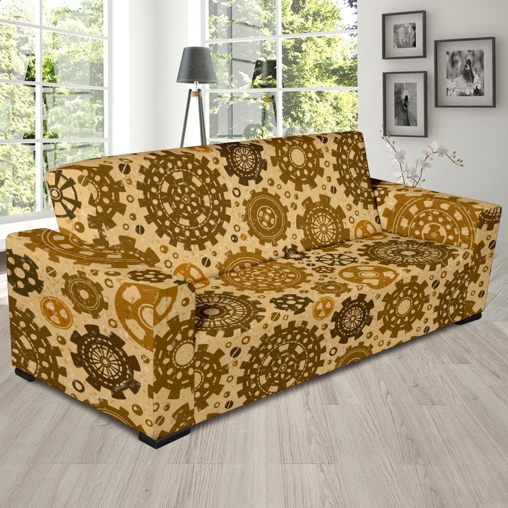 Steampunk Print Pattern Sofa Covers-grizzshop