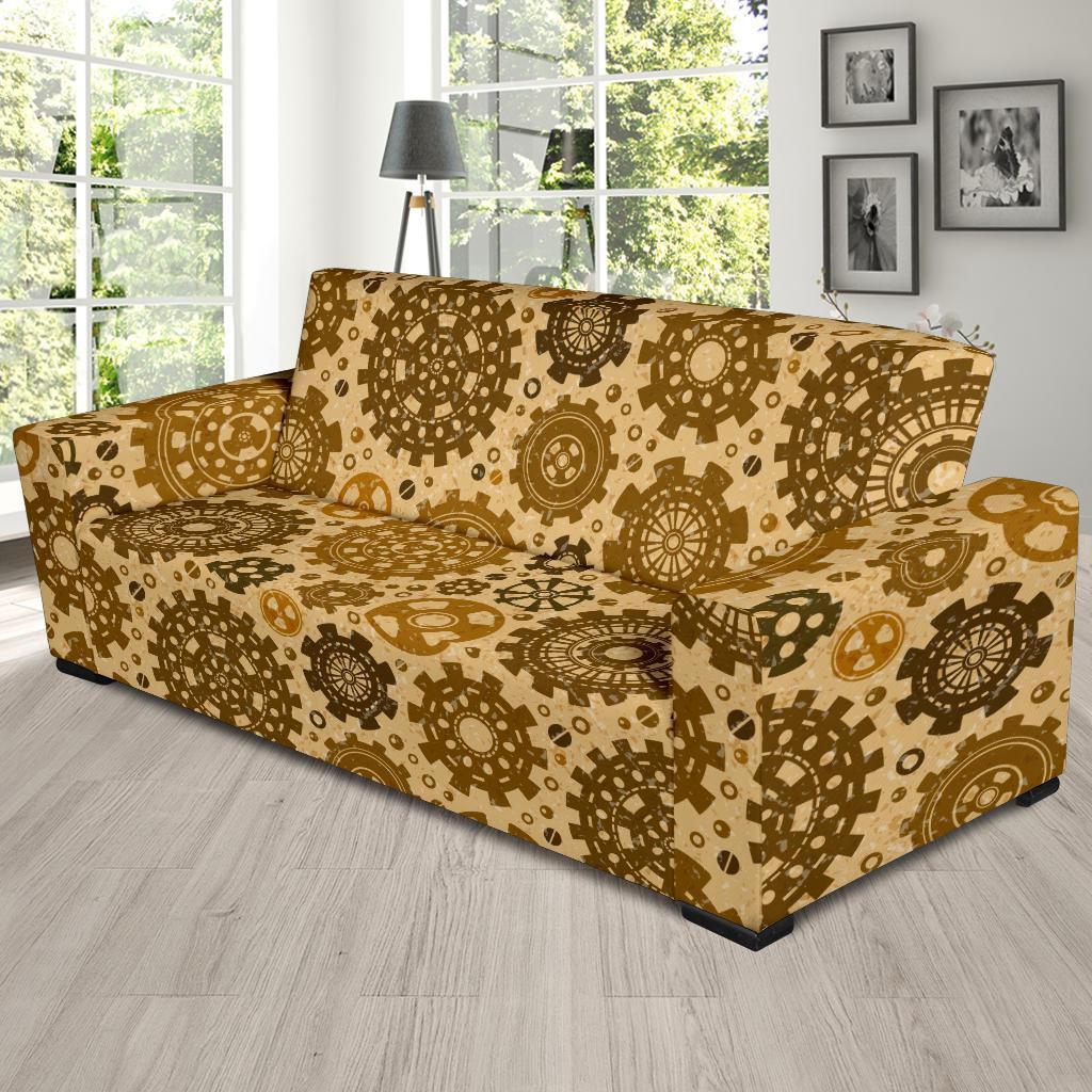 Steampunk Print Pattern Sofa Covers-grizzshop