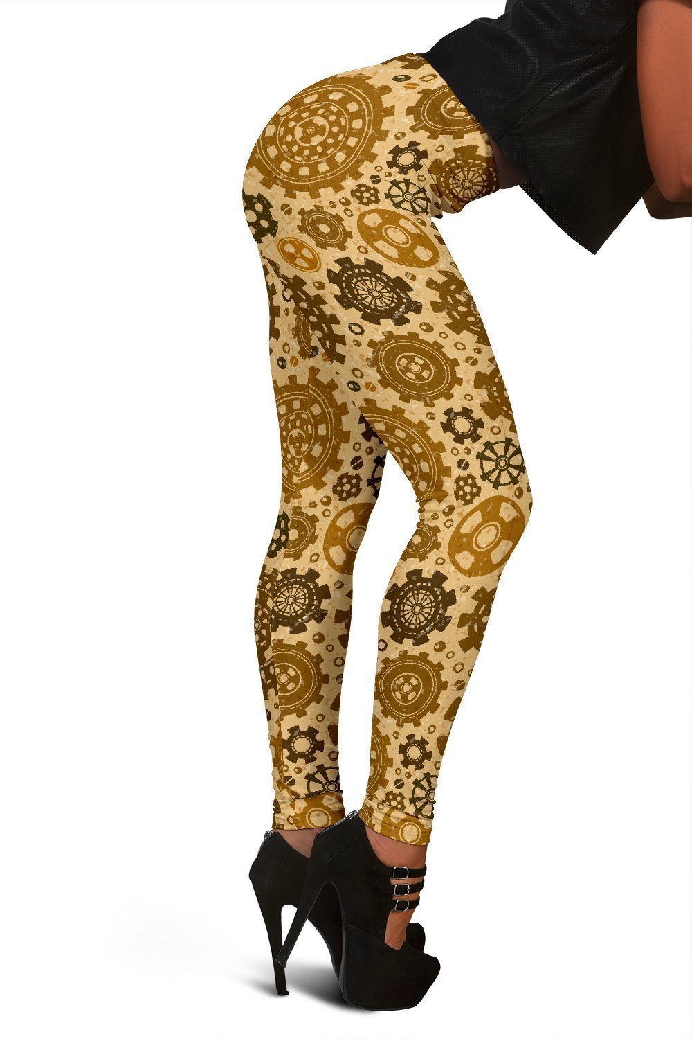 Steampunk Print Pattern Women Leggings-grizzshop