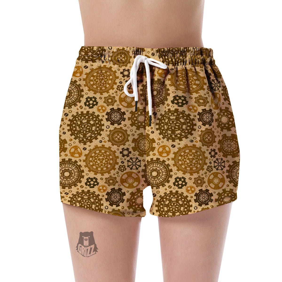 Steampunk Print Pattern Women's Shorts-grizzshop