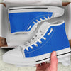 Stethoscope Blue Print Pattern White High Top Shoes-grizzshop