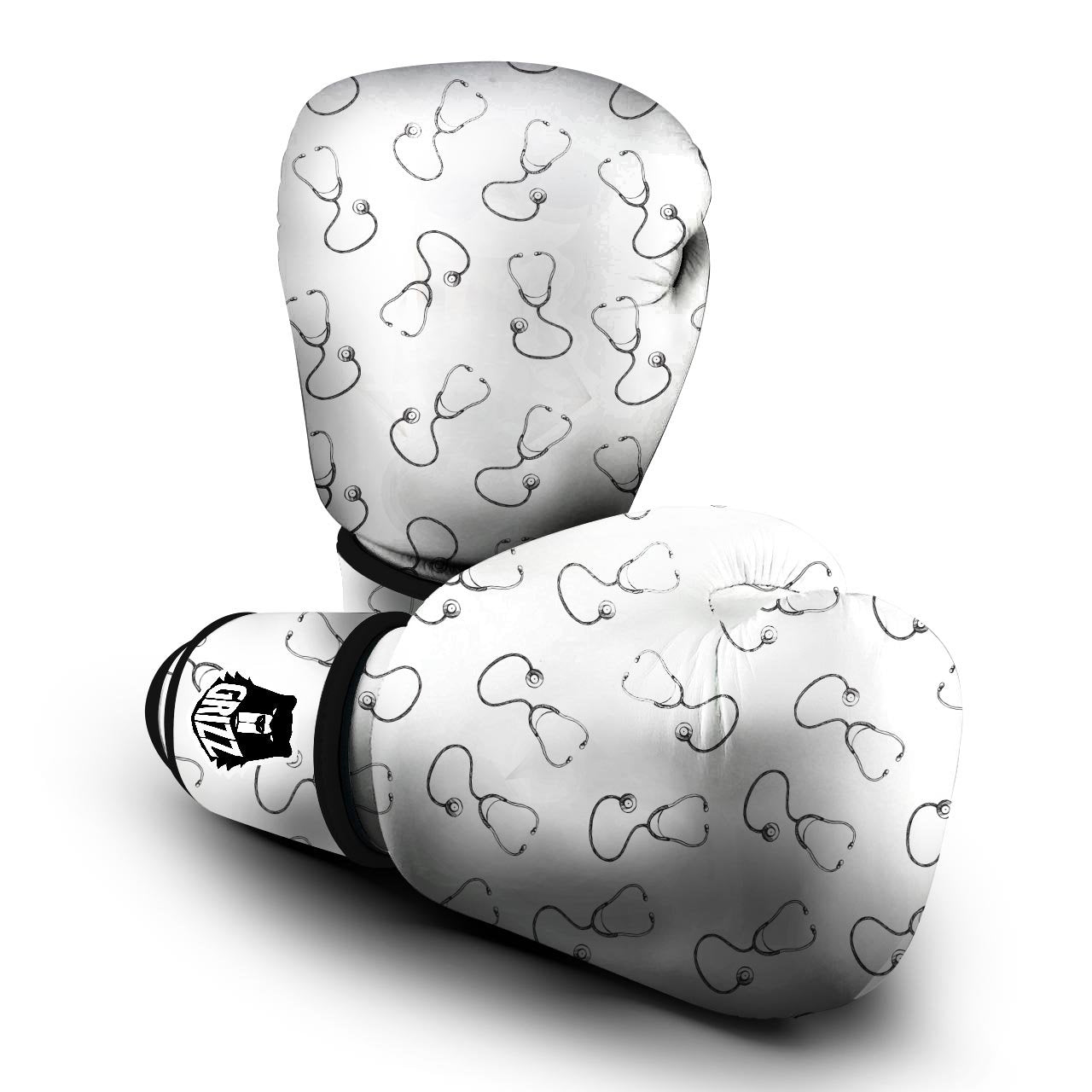 Stethoscope Sign Print Pattern Boxing Gloves-grizzshop