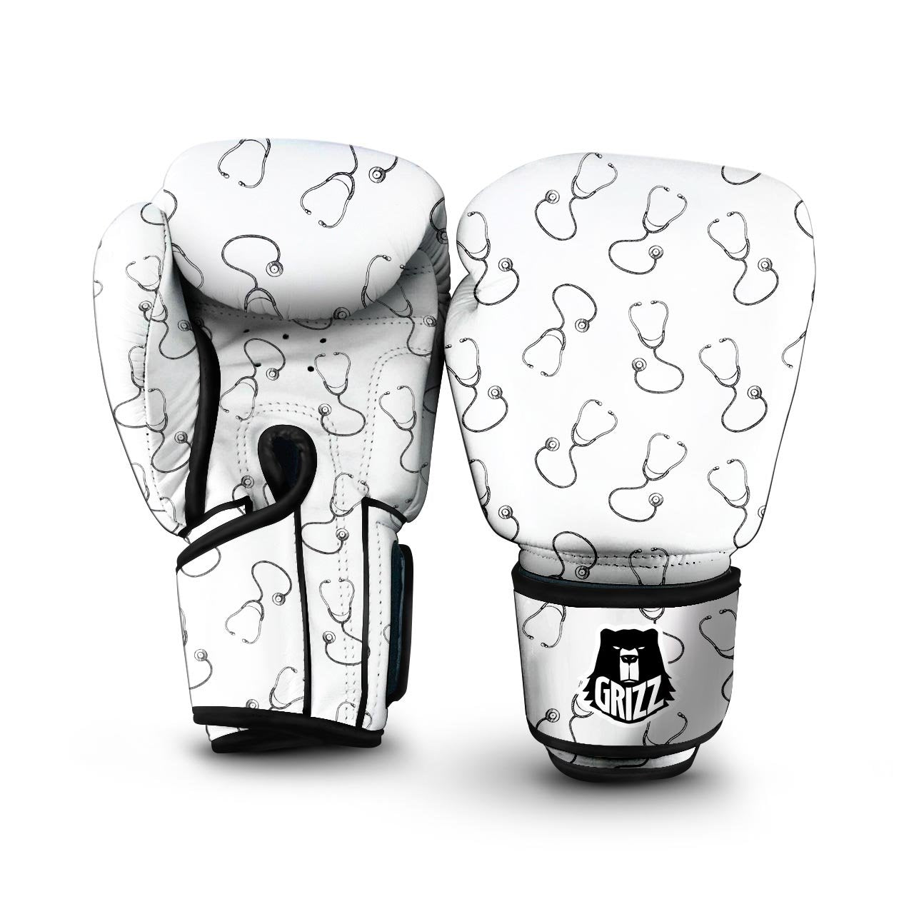 Stethoscope Sign Print Pattern Boxing Gloves-grizzshop