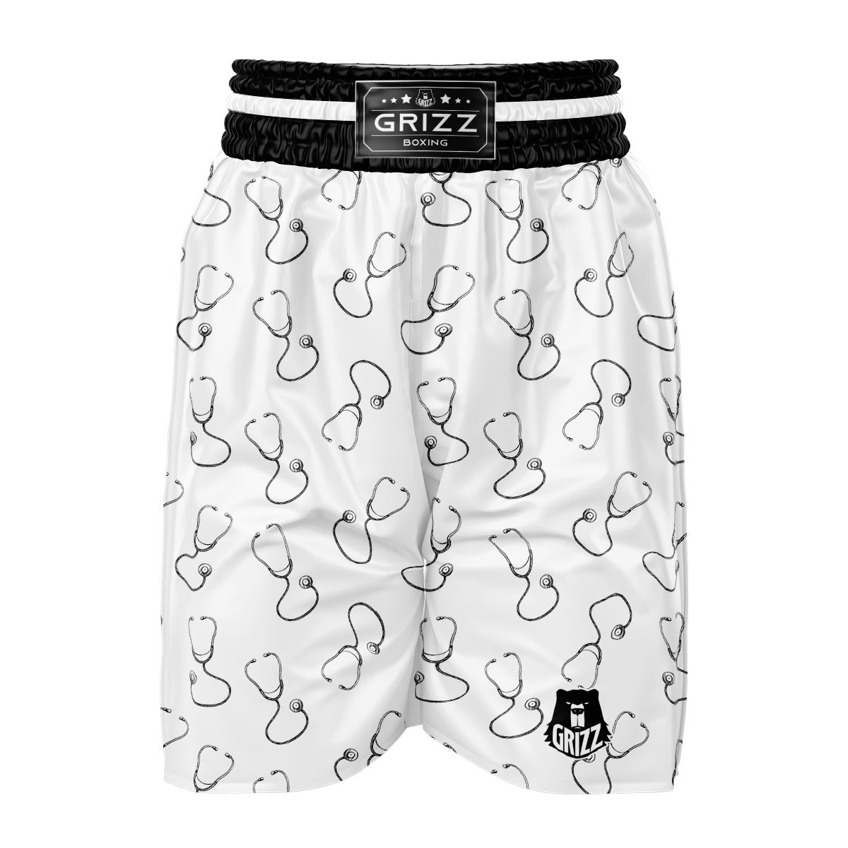 Stethoscope Sign Print Pattern Boxing Shorts-grizzshop