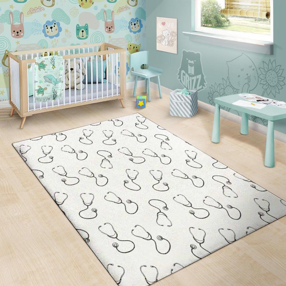 Stethoscope Sign Print Pattern Floor Mat-grizzshop