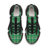 Stewart Plaid Saint Patrick's Day Print Pattern Black Gym Shoes-grizzshop