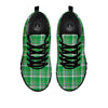 Stewart Plaid Saint Patrick's Day Print Pattern Black Sneaker-grizzshop