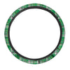 Stewart Plaid Saint Patrick's Day Print Pattern Car Steering Wheel Cover-grizzshop