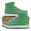 Stewart Plaid Saint Patrick's Day Print Pattern High Top Sneakers-grizzshop