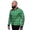 Stewart Plaid Saint Patrick's Day Print Pattern Men's Bomber Jacket-grizzshop